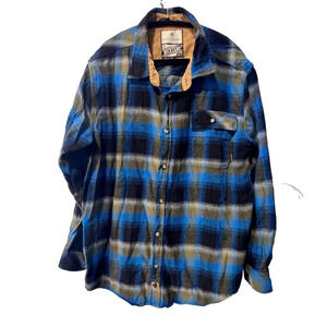 Legendary Whitetales xl ‎ mens blue/black plaid shirt